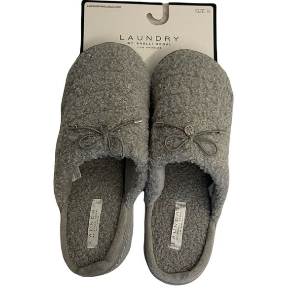 🌹Slippers Women’s Size 9 LAUNDRY by shelli segal Grey Close Toe - Picture 1 of 12